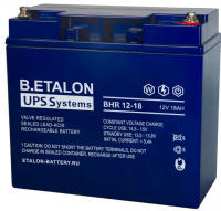 Изображение аккумулятор etalon bhr 12-18 12в 18 а∙ч