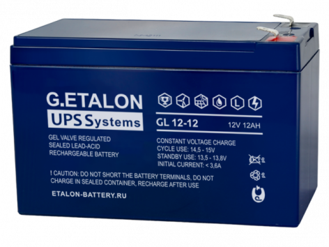 Купить аккумулятор etalon  gl 12-12 12в 12 а∙ч