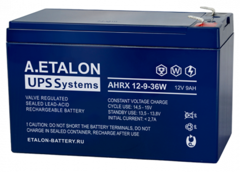 Купить аккумулятор etalon ahrx 12-9-36w 12в 9 а∙ч