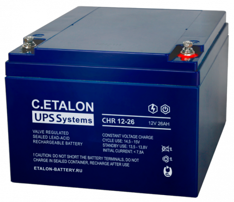Купить аккумулятор etalon chr 12-26 12в 26 а∙ч