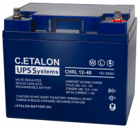 Изображение аккумулятор etalon chrl 12-40 12в 40 а∙ч